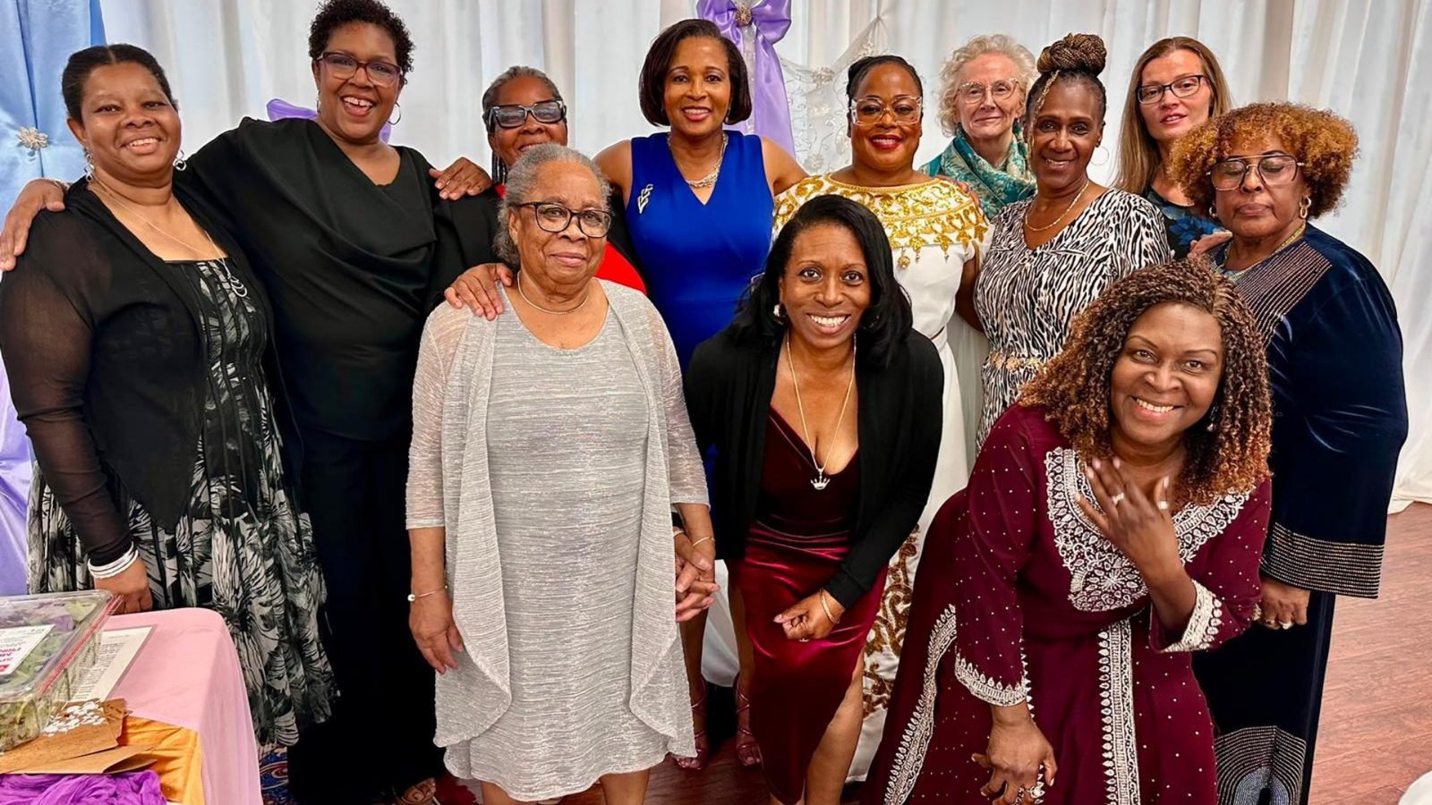 Women of the congregation gathered together at a celebration.