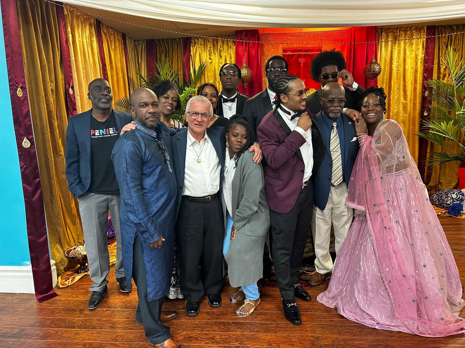 Brethren gathered together at a celebration.